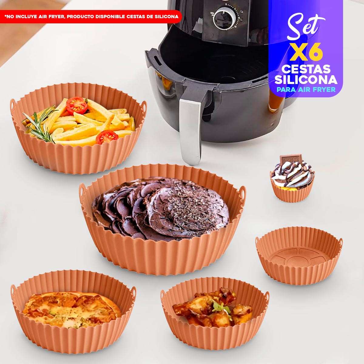 Molde Silicona Air Frayer 6 Und